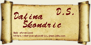 Dafina Škondrić vizit kartica